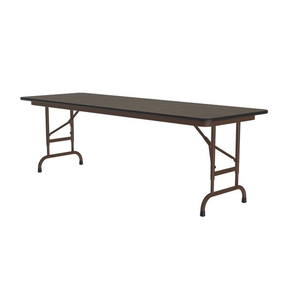 CFA Adjustable Melamine Folding Tables 24x60 Walnut, Correll, Mfr#: CFA2460M-01